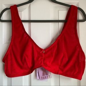 Savage X Fenty Orange Mesh Monogram Bralette